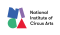Logo of the National Institute of Circus Arts with colorful geometric shapes