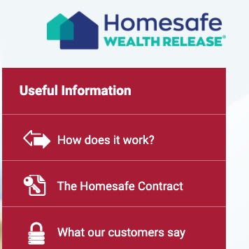 Homesafe Wealth Release info with sections on function, contract, and customer opinions.
