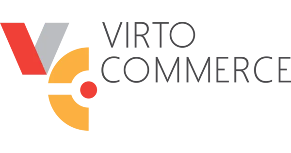 Abstract logo with colorful geometric shapes in red, orange, and gray.