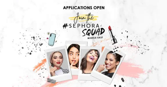 Sephora Squad Middle East applications open with diverse models and makeup theme.