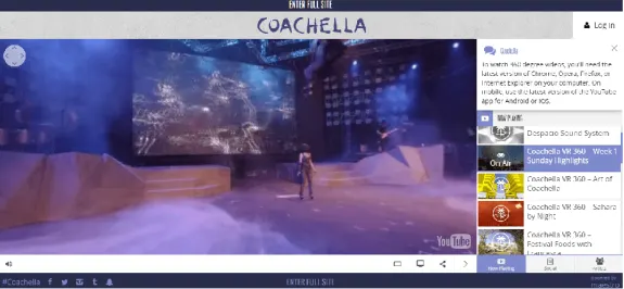 Coachella VR 360 stage performance video with fog and lighting effects.