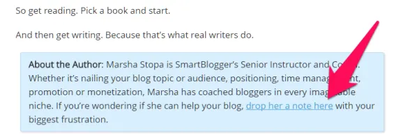 Author bio for Marsha Stopa, SmartBlogger's Senior Instructor and Coach