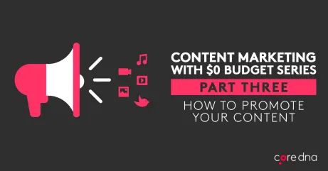 Content marketing guide with zero budget series part three on promotion.