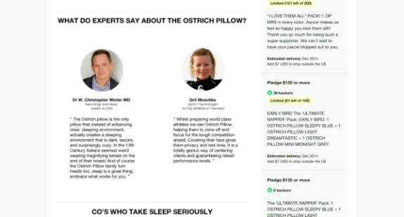 Experts provide testimonials on the benefits of the Ostrich Pillow for sleep and relaxation.