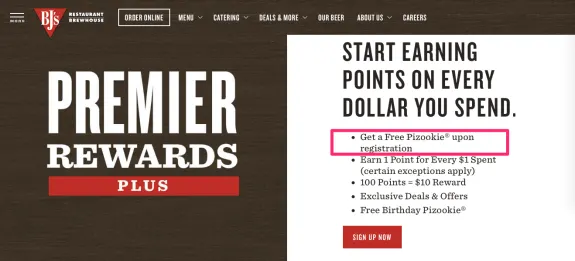 BJ's Premier Rewards Plus program details with signup offer and rewards.