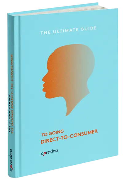 The Ultimate Guide to Going Direct-to-Consumer book cover with silhouette on blue background