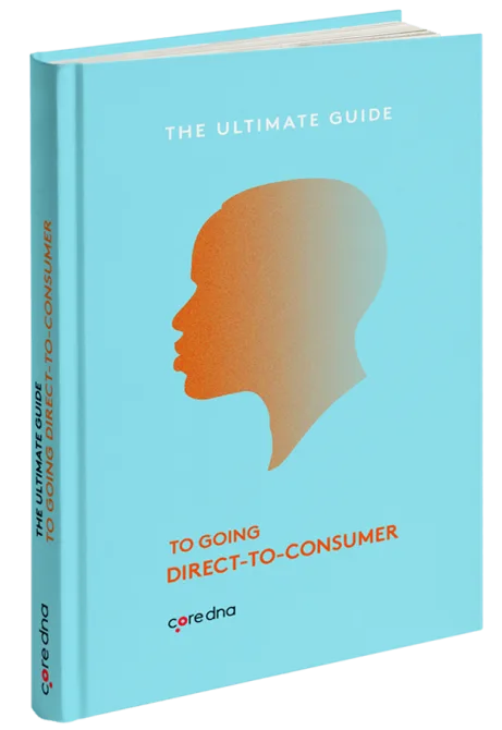The Ultimate Guide to Going Direct-to-Consumer book cover with silhouette on blue background