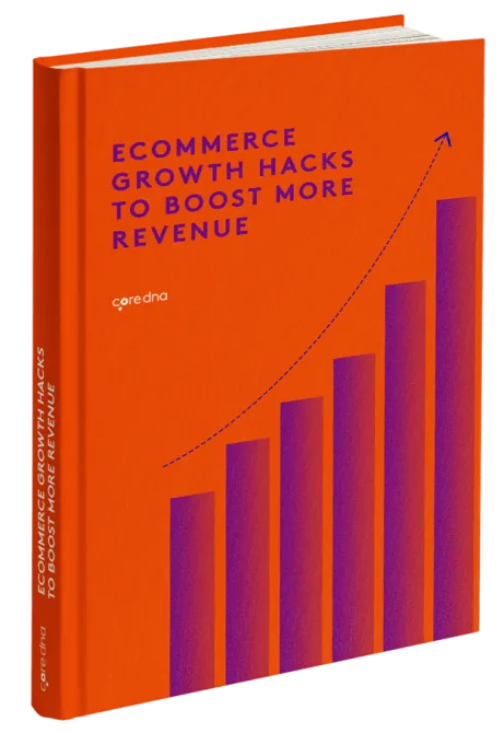 Book cover titled 'Ecommerce Growth Hacks to Boost More Revenue' with graph design.