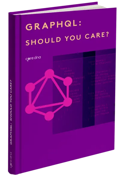 Purple book cover titled 'GraphQL: Should You Care?' with network graphic.