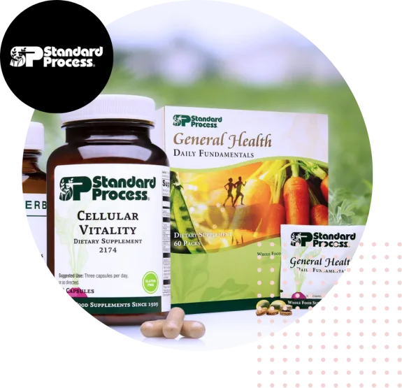 Standard Process dietary supplements including Cellular Vitality and General Health