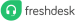 Freshdesk logo with green headset icon