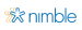 Nimble logo with blue text and orange accents