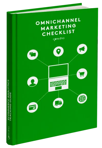 Green cover of Omnichannel Marketing Checklist eBook by coredna