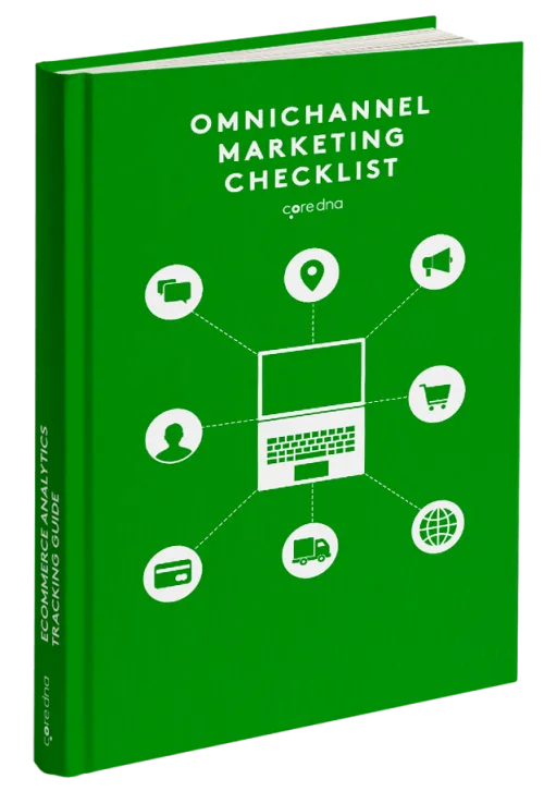 Green cover of Omnichannel Marketing Checklist eBook by coredna