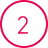 Red number two inside a circle icon on a white background